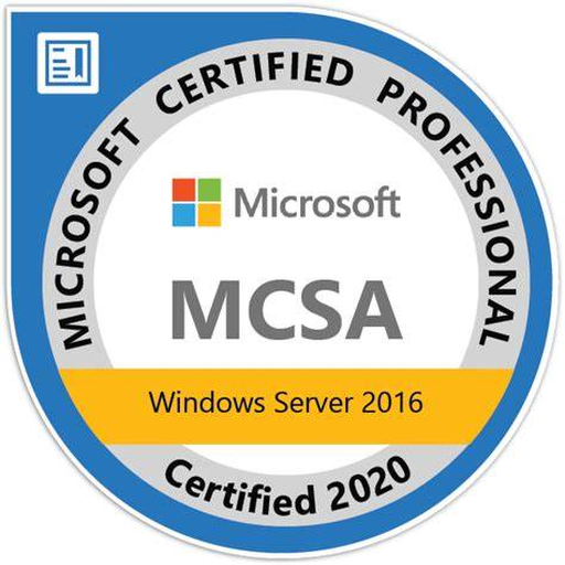 Microsoft Certified Solutions Associate credential badge